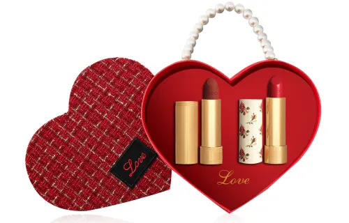 GUCCI Gucci, lipstick pearl, gift box, makeup primer, velvet set, Chanel style, translucent shading, 2 pieces