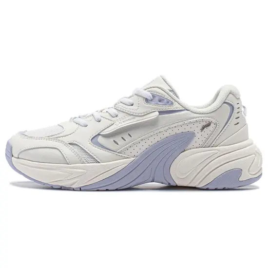 LINING Casual Shoes Women's Low-Top Ecru/Purple Smoke Blue