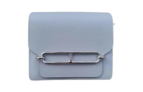 HERMES Roulis Silver Tone Buckle Evercolor Calfskin Pig Nose Bag, Shoulder Bag, Crossbody Bag Mini Women's