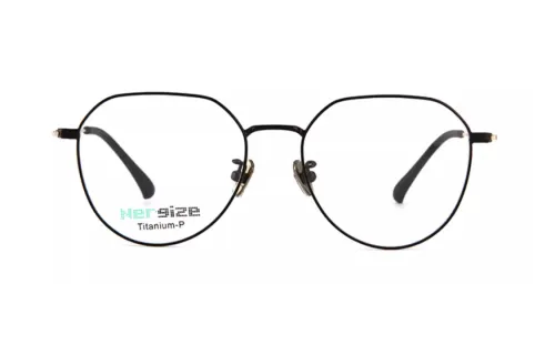 New Balance Titanium Alloy, Stainless Steel Irregular Shape Eyeglass Frames Unisex Black