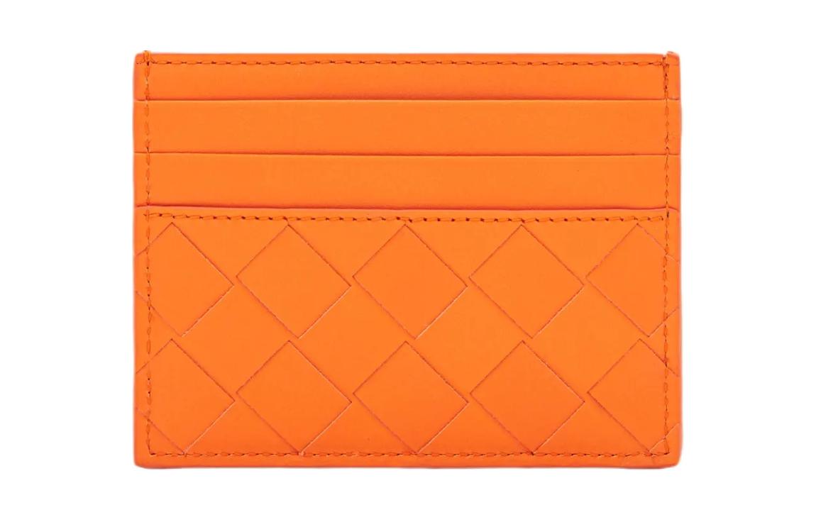 Bottega Veneta Calfskin Card Holder Men's Orange