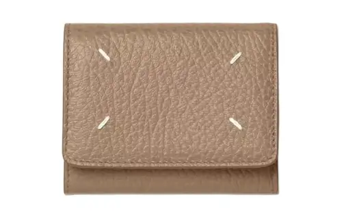 Maison Margiela Leather Wallet Women's Suede Brown