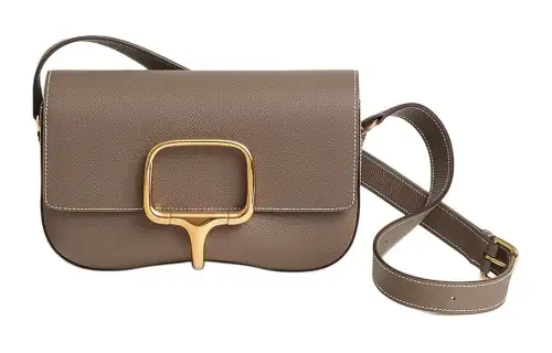 HERMES Della Cavalleria Epsom Calfskin Crossbody Bag, Shoulder Bag Women's 18 Etoupe Elephant Gray