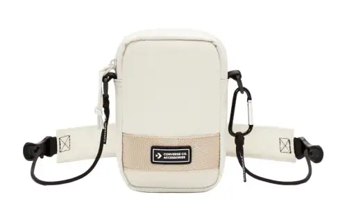 Converse Polyester Shoulder Bag, Crossbody Bag Unisex Ecru