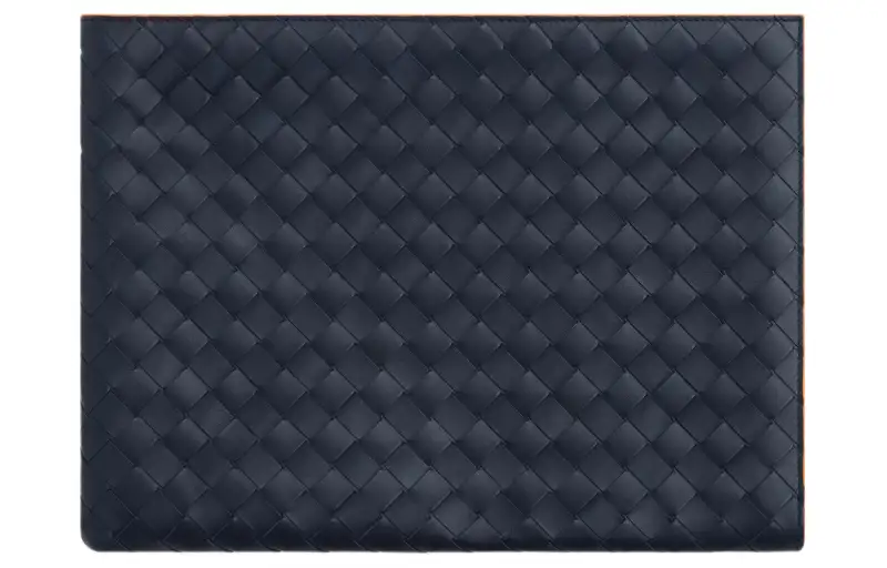 Bottega Veneta Calfskin Clutch Men's Space & Melon
