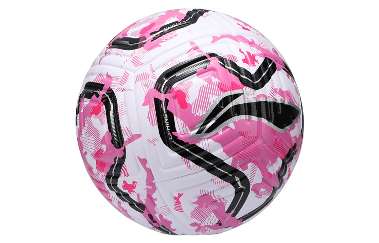 Li Ning Size 5 Soccer Ball TPU Seamless Thermal bonding Unisex White Pink