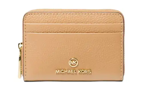 MICHAEL KORS Jet Set Litchi Grain Leather Wallet Small Women's Light Peanuts