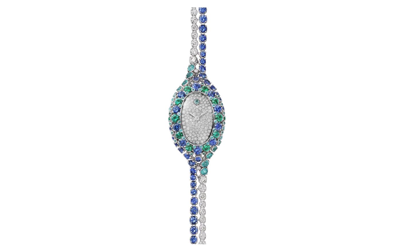 Cartier, quartz waterproof women's watch, dial, platinum gold watch, case, watch strap, quartz mechanism, 30meter, 17.1mm, 18 carat white gold, 18 carat white gold