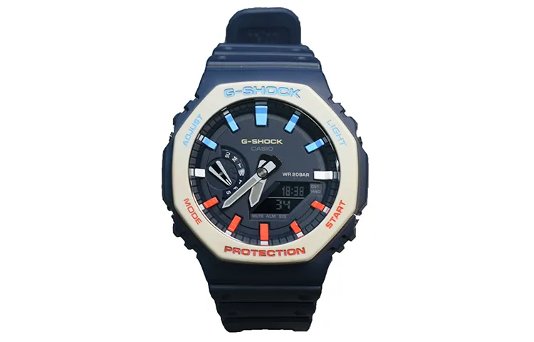 CASIO Men Liquid Crystal/Analog Dual Display Series Blue Watch