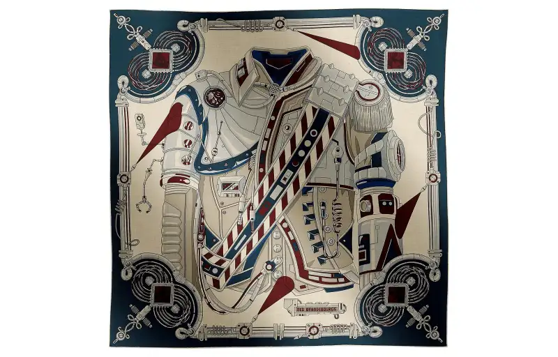 HERMES Cashmere, Mulberry Silk Scarves Men's Multicolor