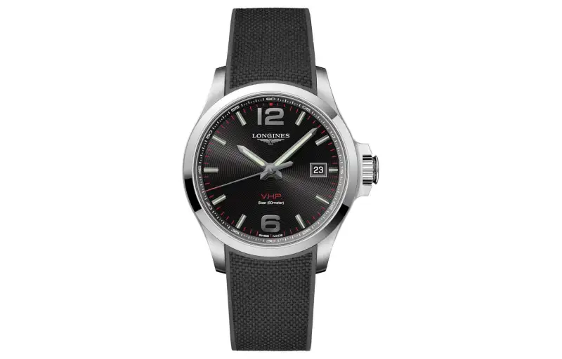 LONGINES Comcast V.H.P Series Quartz Movement 50m Waterproof Men's Watches Watch 43mm Black Dial