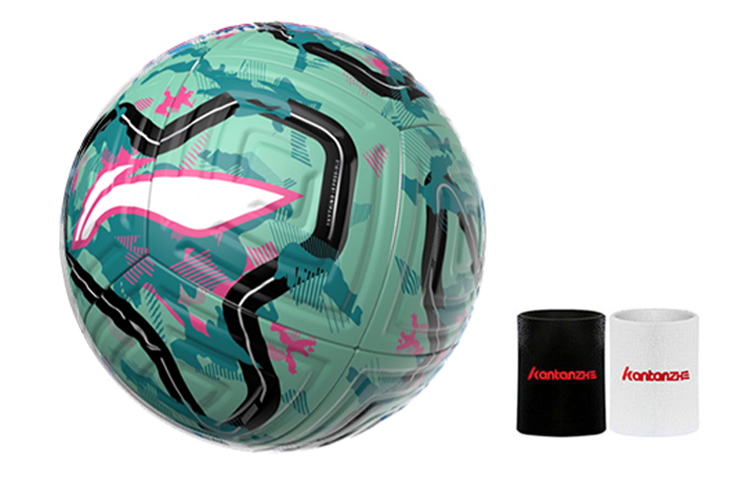 Li Ning Size 5 Soccer Ball TPU Seamless Thermal bonding Unisex Blue Green