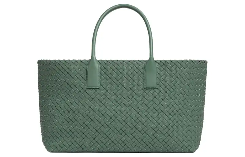 Bottega Veneta Lambskin Tote Bag, Shopping Bag, Shoulder Bag, Handbag Medium Women's Aloe Vera Color