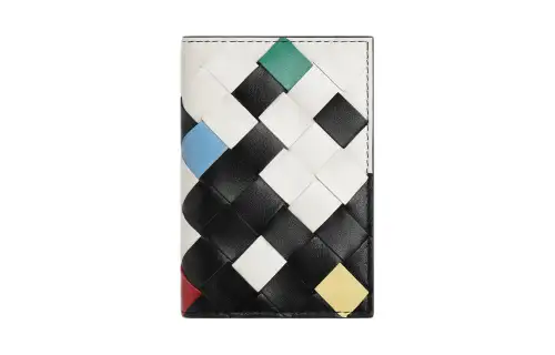 Bottega Veneta Calfskin Wallet, Card Holder Men's Multicolor