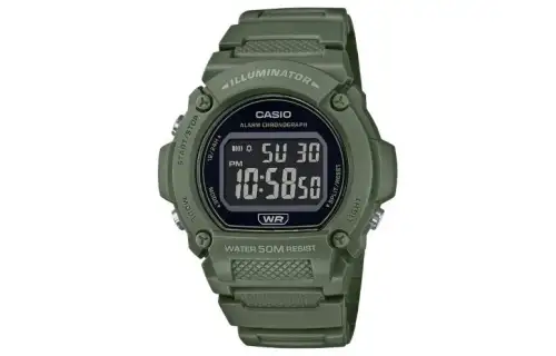 CASIO Unisex Standard Series Black Watch W219HC-3BV
