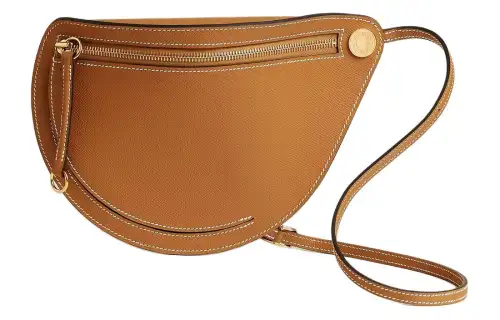 HERMES Petite Course Gold tone Lock Epsom Leather Crossbody Bag, Shoulder Bag Women's 1H Toffee
