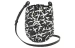 LOEWE Cow Leather Shoulder Bag, Crossbody Bag Small Women's Black & White