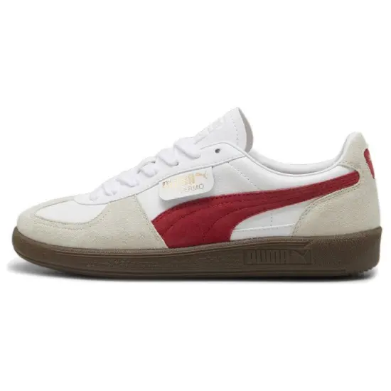 PUMA Palermo Leather PUMA White Vapor Gray Club Red