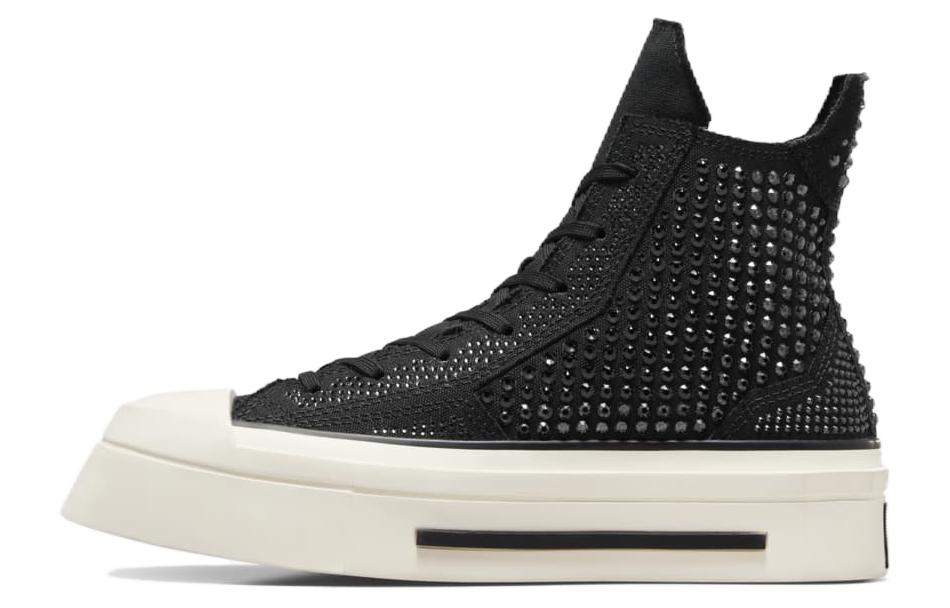 Swarovski / Swarovski x Converse 1970-х годов «De Luxe Squared» амортизирующие и износостойкие. высокий панель обувь мужские и женские фасон унисекс черный