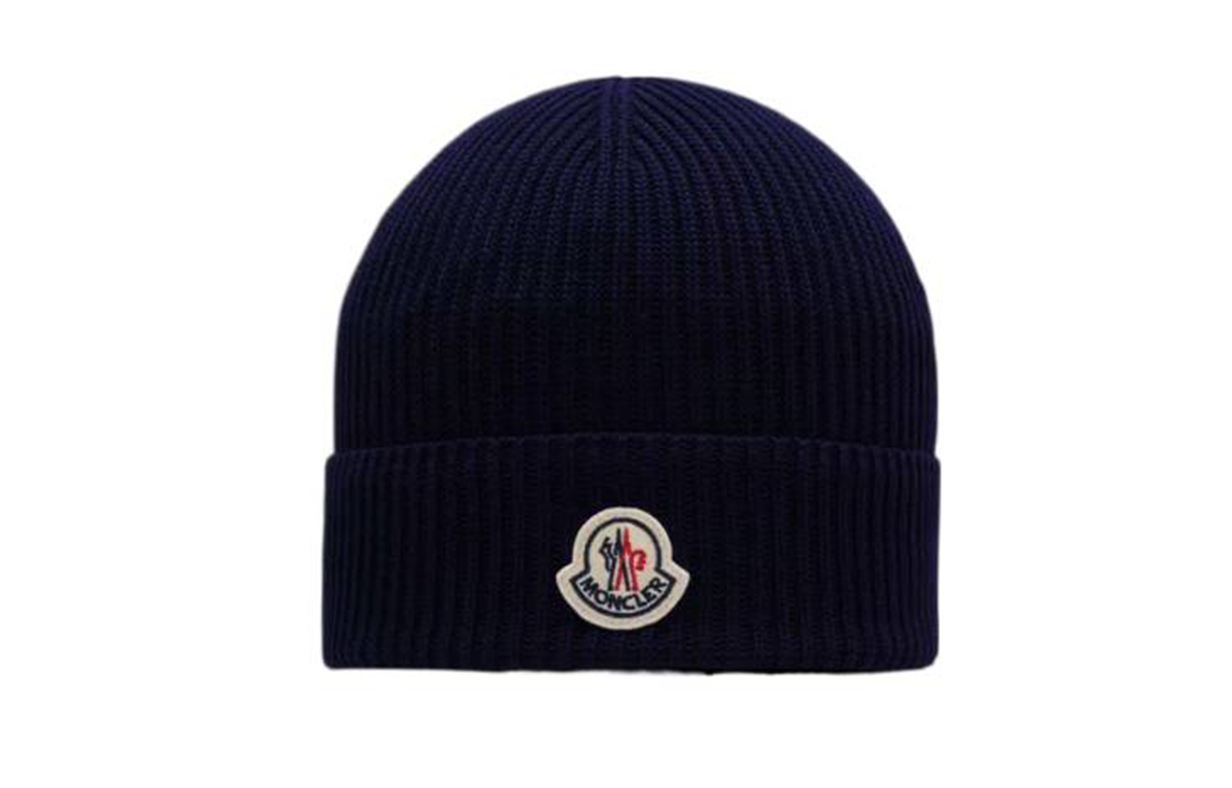 Мужская шапка Moncler J10913B00024M1367779 (темно-синяя)