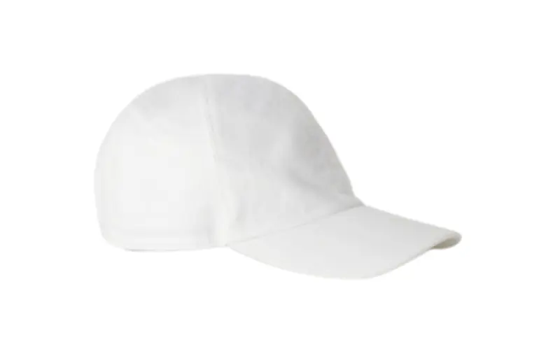Loro Piana Acetate, Cotton, Linen Baseball Caps Men's White