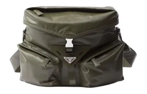 PRADA Leather Crossbody Bag, Shoulder Bag Men's Green
