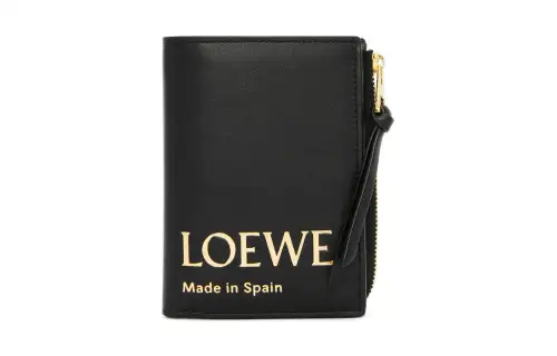 LOEWE Napa Calf Leather Wallet Women's Black