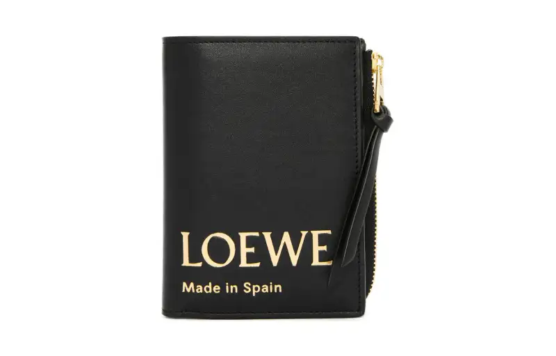 LOEWE Napa Calf Leather Wallet Women's Black