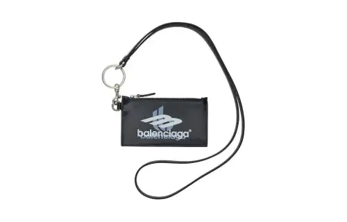 Balenciaga Cash Logo Printed Lanyard Cardholder