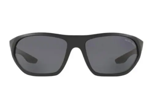 PRADA Irregular Shape Sunglasses Men's Black