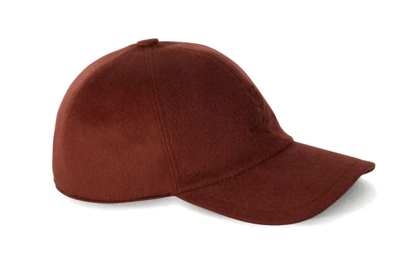 Loro Piana Sheep Wool, Cashmere Baseball Caps Men's Red