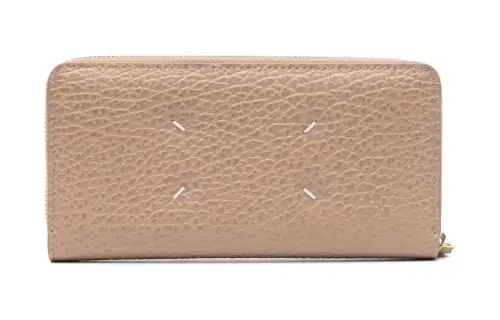 Maison Margiela Grain Calfskin Clutch Wallet Women's Light Brown