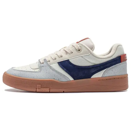 LINING Skateboard Shoes Men Low-Top Ecru/Sichuan Stone Gray/Dark Ship Blue