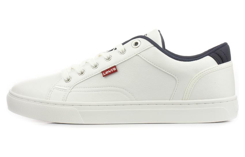 Амортизирующий и износостойкий образ жизни Levi’s с низким вырезом для отдыха обувь мужской стиль белый