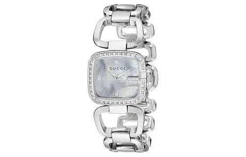 GUCCI G Timeless Collection Wrist Watches Quartz Movement Steel Strap Mother of Pearl Color Watch Dial Women's Watch