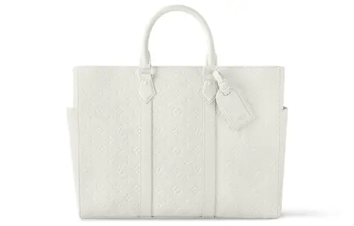 LOUIS VUITTON Embossed Taurillon Leather Handbag Men's Full Moon