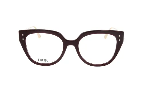 DIOR Acetate Metal Cat Eye Eyeglass Frames Women's Red