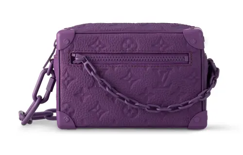 LOUIS VUITTON SOFT TRUNK Taurillon Monogram Embossed Cow Leather Box Bag, Shoulder Bag, Crossbody Bag Mini Men's