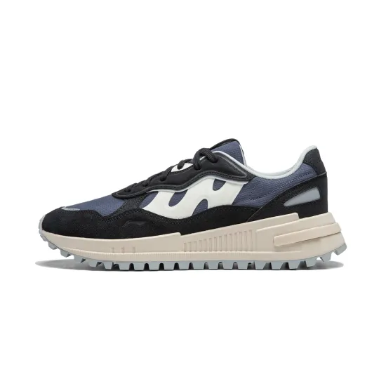 LINING Sports Life Collection Casual Shoes Men Low-Top Night Black/Mountain Blue