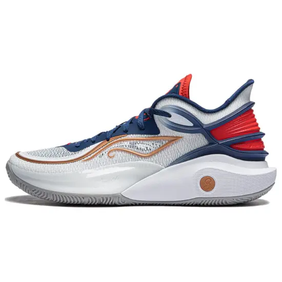LINING CJ-3 Basketball Shoes Men Low-Top Standard White/Navy