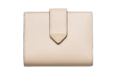 PRADA Leather Wallet Small Women's Travertine Color