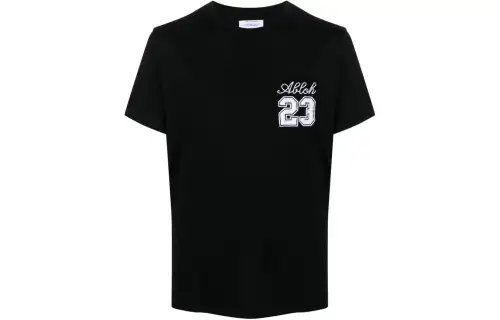 OFF WHITE 23 Embroidered Crewneck T Shirt