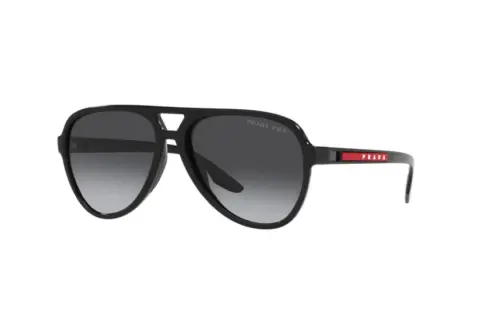 PRADA Plastic Aviator Sunglasses Men's Black
