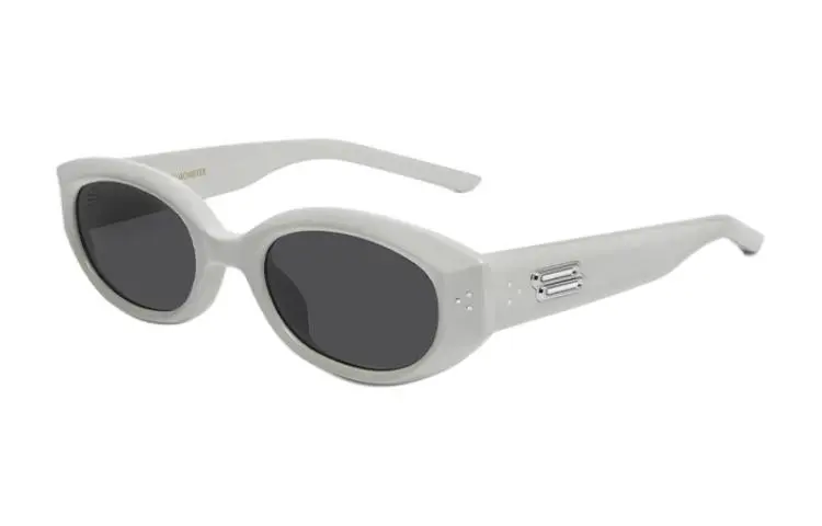 GENTLE MONSTER Plate And Metal Oval Sunglasses Unisex Gray