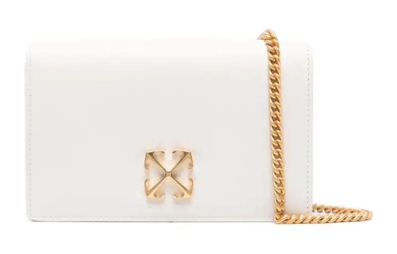 OFF WHITE Jitney 0.5 Leather Shoulder Bag
