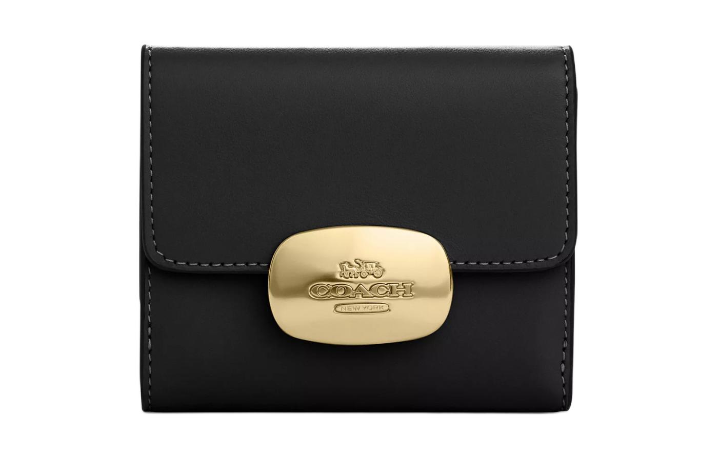COACH Eliza Calfskin Wallet Regular Women's Black
