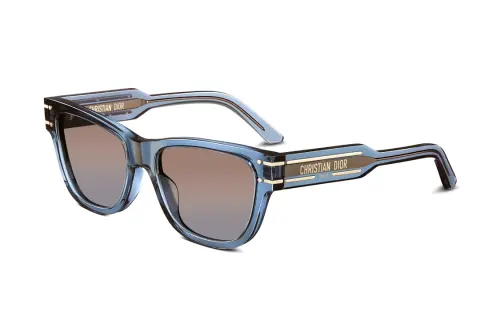 DIOR Irregular Shape Sunglasses Women's Blue