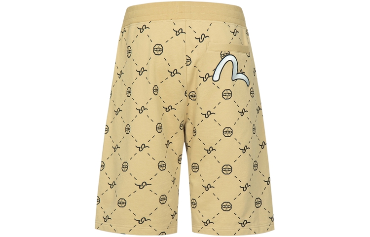EVISU Sports Shorts Men’s Apricot All Over Print Moderate