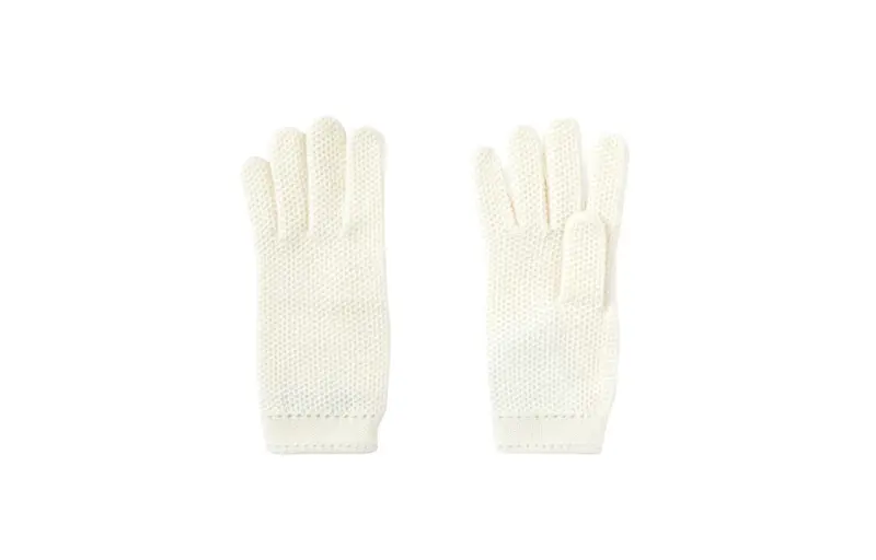 Loro Piana Knit Gloves Women's White