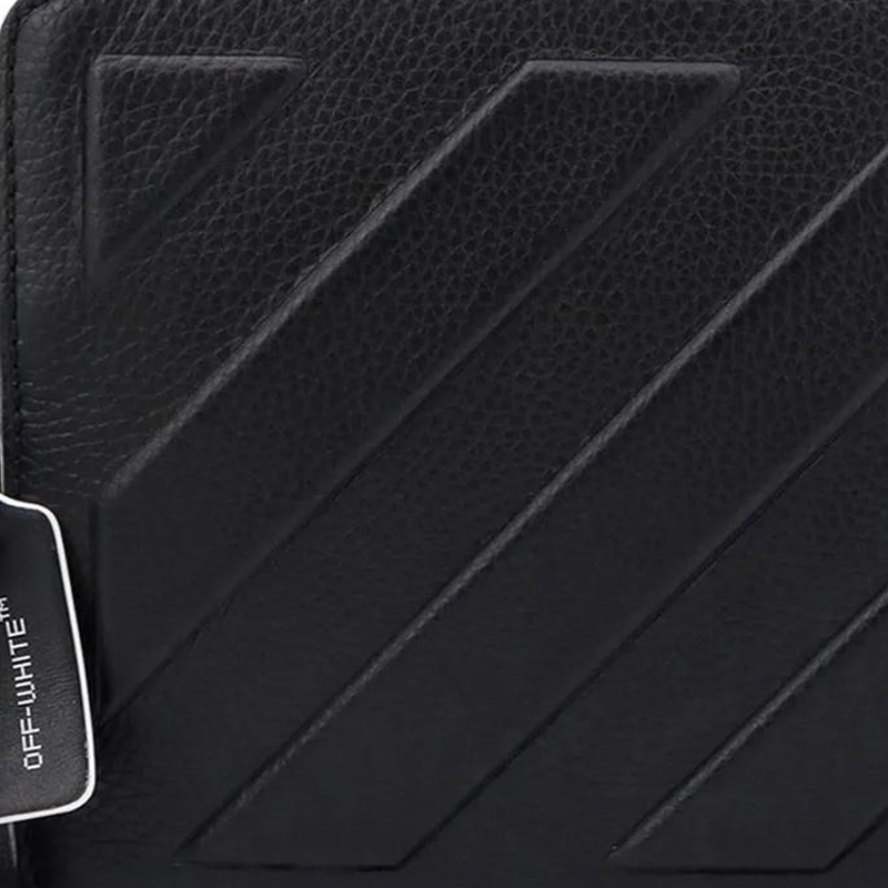 Мужская сумка OFF-WHITE Leather Shoulder Bag (черная) — фото 4